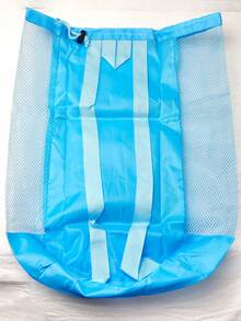 1pc Large Capacity Mesh Beach Toy Bag, Breathable Drawstring Backpack, Colorful Summer Storage Bag For Pool, Outdoor Sports, Swimming Accessories, Camping, Beach Essentials, Shell Collecting, Beach Toys, Toy Storage Organizer, Cruise Travel Must-Have - A - View 8