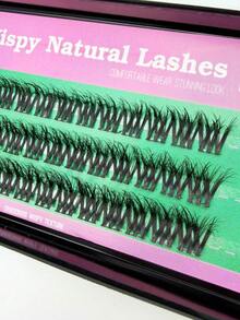 Cross Texture Cluster Natural Lashes Soft Wispy Individual Segmented False Eyelashes Reusable DIY Home Lash Clusters - View 6