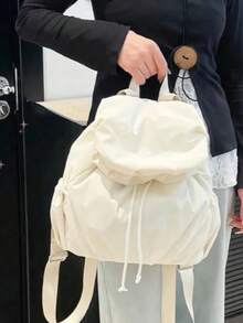 Ransel Lipat Nilon Lembut, Ransel Kasual Ringan untuk Sekolah dan Perjalanan - Rectangle - View 11