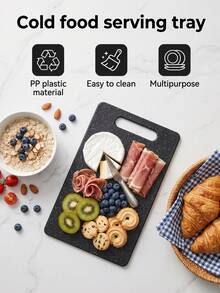1/2/3-Pieces Faux Marble Plastic Cutting Board Set, Kitchen Prep Board, Double-Sided Cutting Board, Raw And Cooked Food Separation, Home Fruit, Vegetable, Meat Cutting Board, Outdoor Camping Picnic Cutting Board, With Handle, Easy Storage, Easy To Clean, Kitchen Accessories, Kitchen Gadgets, Kitchen Decor Essentials, Perfect Gift For Mother's Day, New Year - View 9