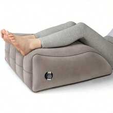 Almohada cuña inflable elevadora piernas soporte ergonómico cojín cómodo para descanso piernas embarazo recuperación - Gris Claro - Ver 1