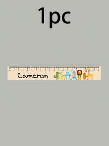 Customized Wooden Ruler With Name, Personalized Cartoon Ruler, Customized School Ruler, Customizable Measuring Ruler, Birthday, Teacher, Back To School Gift - Style C - View 12