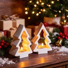SILIKE LUFEI Set 3 buah Cetakan Silikon Tempat Lilin Rumah Pohon Natal, Cocok untuk Resin, Plaster, Lilin, Produk Aromaterapi, Cetakan Silikon untuk Pajangan Dekorasi Rumah - cetakan silikon - View 6