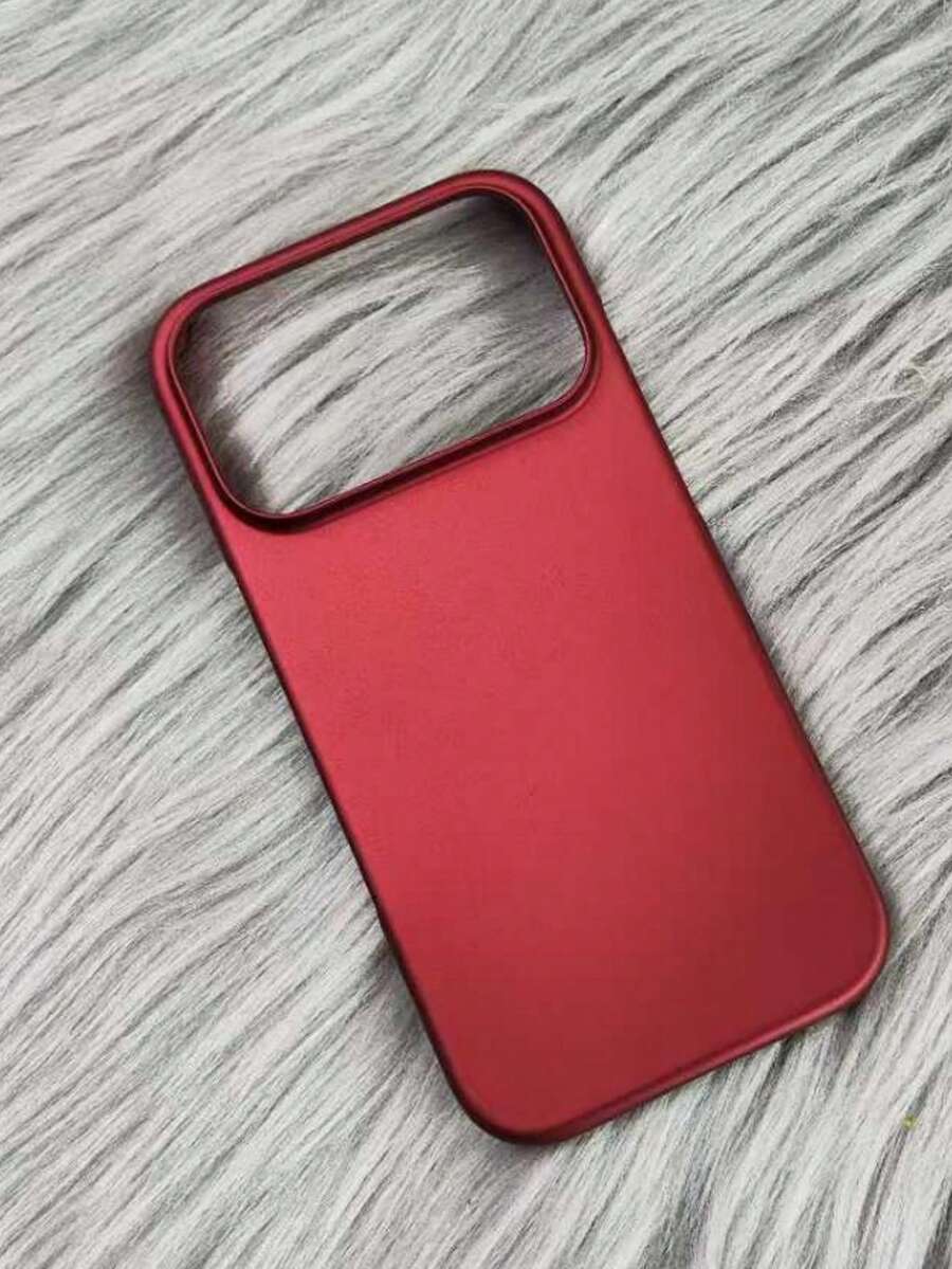 1PC Frameless Matte Skin Feel Minimalist Solid Color Phone Case Compatible With IPhone 18 17 Pro Max 17 Pro 16 15 14 13 12 11 Pro Max Plus Shockproof Bumper Hard PC Cover - Burgundy - View 1