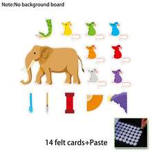 hoojojo 1 Set Of 7 Blind Mice Felt Storytelling Set, Colorful Mice And Elephant Storytelling Set, Interactive Reading Teaching Aid, Color Matching, Logical Thinking, Classroom Learning, Teacher Supplies - Multicolor - View 14