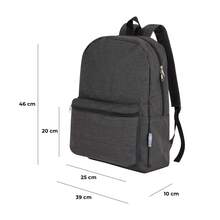 Baroni Home Zaino a Spalla Foderato con Braccioli Regolabili e Manico, Borsa Unisex da Viaggio, Scuola, Vacanza Capiente con Tasca Frontale, 20L,10X46X39 cm, - Nero - Visualizzare 2