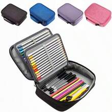 Multi-Color Large Capacity Pencil Case, Student Sketching Pencil Stationery Bag, Multi-Functional Layered Detachable Storage Pencil Box, Suitable For School And Work Use - Multicolor - View 1