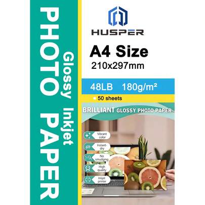 Glossy Inkjet Photo Paper A4 Size 180gsm 50 Sheets