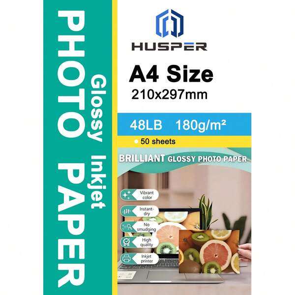 Glossy Inkjet Photo Paper A4 Size 180gsm 50 Sheets