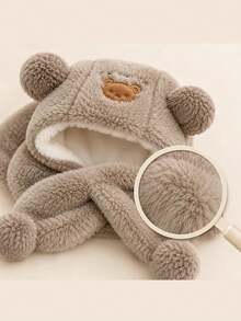 Cozy Hat For Fall And Winter – Featuring A Cute Bear Design, Soft And Warm, Perfect For Everyday Wear - Multicolor - View 6