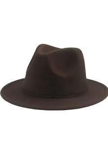 New Unique Burnt Brown Soft Wool Adult Hat, Zombie Nightmare Hat, Horror Killer Cosplay Halloween Accessory - Coffee Brown - View 9