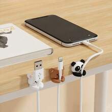 Multifunctional Cute Cable Organizer Holder For Mouse Earphone Data Cables Damage-Free No-Drill Cable Management Desktop Storage Solution Organization - View 3