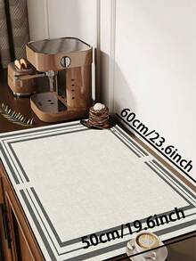 1pc Modern Minimalist Double Layer Geometric Frame Line Floor Mat, 3.5mm, Cuttable, Kitchen Non-Slip Mat, Absorbent And Dirt-Resistant, Suitable For Kitchen, Bathroom, Entrance, Living Room, Bathroom Floor Mat, Hallway Carpet, Outdoor Garden Door Mat. - Multicolor - View 11