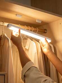 USB Rechargeable LED Night Light Strip, Wireless Induction, Suitable For Cabinet, Kitchen, Wardrobe, Bedside, Stairs, LED Light, Wall Lamp, Sensor Light, Constant On Mode, Sensor Mode, Night Light, Cabinet Light - White - View 2