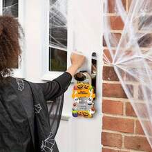 2pcs Halloween Hanging Decorations - Pumpkin & Bat Pattern With "Happy Halloween" Slogan, Suitable For Various Holiday Door Decor, Such As Christmas, Thanksgiving, Halloween Decorations, Christmas Decorations - 2pcs - View 2