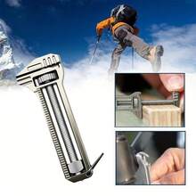 Multifunctional Mini Wrench, Adjustable Small Wrench With Window Breaker, Bottle Opener And Screwdriver, Pocket Tool With Caliper Keychain, New Portable Multifunctional Micro Caliper Adjustable Wrench EDC Mini Wrench Multifunctional Keychain Small Board - A - View 4