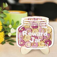 Reward Jar Desktop Decor, With Donut Elements, Suitable For Classroom Rewards, Back To School Decor, And Creative Gifts For Thanksgiving And Christmas. - Classic - View 5