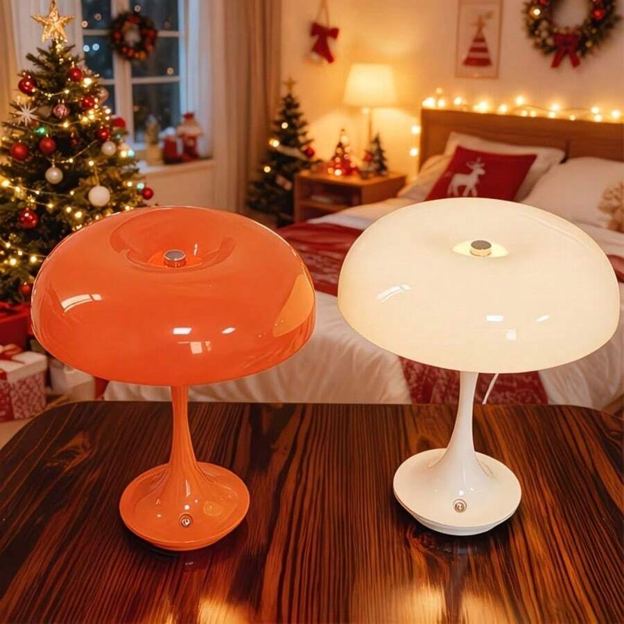 1pc Unique Dual-Color Mushroom Shaped Desk Lamp With USB Charging, Adjustable Color Temperature And Brightness, Touch Control, Suitable For Bedroom, Dining Room And Other Occasions As Bedside Decor Lighting - Multicolor - View 1
