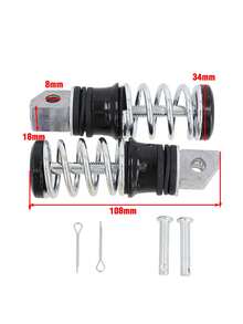 Motorcycle Pedal Electric Vehicle Aluminum Alloy Foot Pad Rear Foot Rest Rear Seat Spring Foot Rest Modification Accessories - Spring-loaded Pedal - View 2