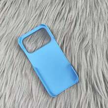 1pc Frameless Matte Skin-Friendly Touch Minimalist Solid Color Phone Case, Compatible With IPhone 18 17 Pro Max 17 Pro 16 15 14 13 12 11 Pro Max Plus, Shockproof Cushioning Hard PC Protective Shell - Sky Blue - View 2