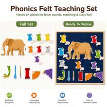 hoojojo 1 Set Of 7 Blind Mice Felt Storytelling Set, Colorful Mice And Elephant Storytelling Set, Interactive Reading Teaching Aid, Color Matching, Logical Thinking, Classroom Learning, Teacher Supplies - Multicolor - View 4