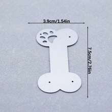Dog Bone Tag Metal Cutting Dies, Dogs Bone Die Cuts New Arrivals, Carbon Steel Embossing Template For DIY Card Making Scrapbooking Paper Crafts - C-Silver - View 5