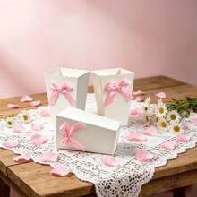6/12/18pcs Bowknot Popcorn Box Party Supplies Candy Gift Box Bag Candy Snack Mini Snack Candy Food Container Birthday - Multicolor - View 5