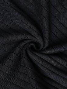 Men's Classic Ribbed Knit Polo Short Sleeve Shirt, Solid Color, Suitable For Summer Outings, Fashion Essential - Black - View 11