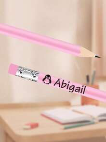 6-240pcs Customized Children's Pencils, Cute Colorful Stationery, Personalized Name Pencils, Custom School Opening Gift, Customizable Name Halloween Gift - Style B - View 8