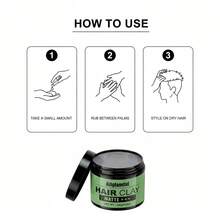 Men's Hair Styling Clay 120g Matte Finish Long-Lasting Hold Non-Sticky No Residue Voluminous Texture Dry & Styled - Mud - View 3