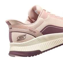 Skechers 女士撞色蜂窩網面緩震防滑耐磨休閒慢跑鞋 - 淺粉色 - 查看 10