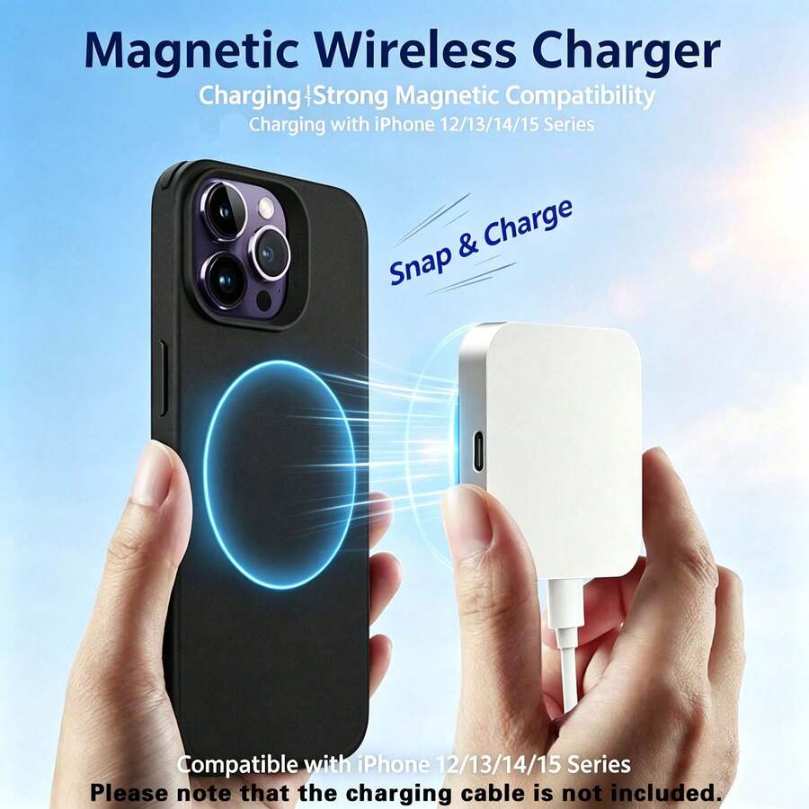 Foldable 3‑In‑1 Magnetic Wireless Charging Station, 15W High‑Speed Fast Charging Function, Lightweight Portable Travel Charger, Multi‑Device Charging Dock For Smartphones, Smart Watches And Wireless Earbuds. Note: Charging Cable Is Not Included - Multicolor - View 1