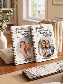 1pc Custom Photo Spiral Notebook, Notebook For Notes, Drawing, Travel Diary, And Meaningful Gift,Customized Hardcover Notebook For Writing, Sketching, School, Office, And Sentimental Gift - Multicolor - View 4