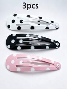 10/5/3/2/1pc Giant Oversized Polka Dot Pattern Hair Clip Pink Bag Clothing Funny Decorative Quirky Hair Accessory - Multicolor - View 24
