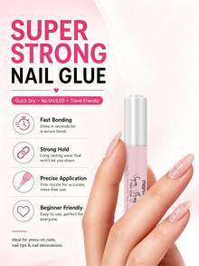 5/10/20/50PCS, 2g Compact With Super Strong Hold, Fast‑Drying & Long‑Lasting Nail Glue, Tip Needs To Be Cut Open Before Use, Precise Dot Dispensing, Y2K‑Style, For Acrylic Nails, False Nail Tips & Nail Rhinestone Decorations - 2g - View 3