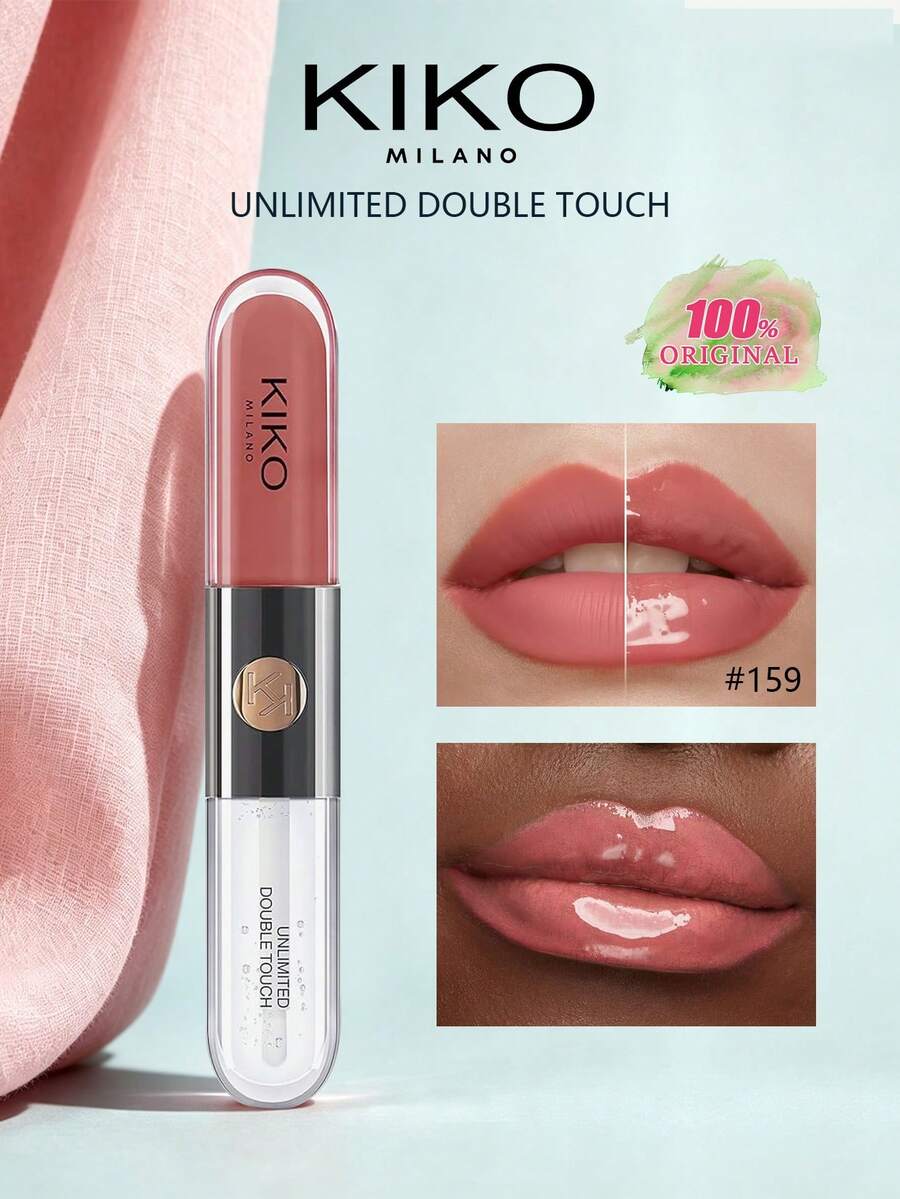KIKO Milano UNLIMITED DOUBLE TOUCH 159 雙面唇彩,持久不暈染,高顯色,霧面與亮面妝效,適合日常使用,禮品,6ml/0.2 Fl.Oz - 159 - 查看 1