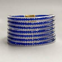 7pcs/Set Fashion Crystal Glitter Jelly Bracelets For Women, Lucky Symbol Buddhist Wristbands - Multicolor - View 10