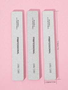 25/50pcs Professional Nail Files, 100/180 Grit, Double-Sided, Reusable, Purple Striped Design, Suitable For Acrylic Nails - Ideal For Home And Nail Salon Use, Nail Art Tool - Multicolor - View 4