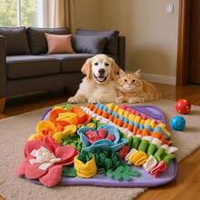 1 件装互动式犬猫嗅闻垫 - 耐用慢食训练垫，可缓解压力并刺激智力 - 完美的益智玩具 - 彩色 - 查看 25