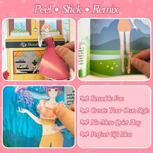 Princess Sticker Book For Girls, Cute Fantasy Sticker Activity Book, Creative Reusable Sticker Pages, Princess Dress Up Game, Fairy Tale World Coloring & Matching Activity Book, Fun Learning Craft Book, Imagination Development Toy, Travel Activity Bo - Children's Princess Sticker Book - View 13