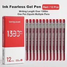 Pulpen Blue Fruit Kapasitas Besar Netral Ujung Jarum 0,5mm Tinta Hitam, Jarak Tulis Sangat Jauh, Halus dan Tidak Luntur, Pulpen Tanda Tangan Sekali Pakai untuk Pelajar, Persiapan Ujian, Kantor dan Penandatanganan, Satu Kotak Penuh - pulpen gel - View 14