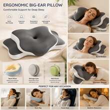2pcs/1pc Ergonomic Memory Foam Butterfly Shaped Cervical Pillow, Suitable For Side, Back And Stomach Sleepers, Travel Pillow, Housewarming, Halloween, Mother's Day And Christmas Bedroom And Birthday Gift. Bed Pillow, Quality Pillow, Travel Pillow, Orthopedic Pillow, Neck Pillow - One Size Fits All - View 3