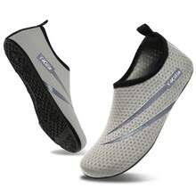 New Men's Quick-Dry Barefoot Slip-On Beach Shoes, Non-Slip Rubber Sole, Swimming Shoes, Beach Shoes, Yoga Shoes, Creek Shoes, Sandals, Outdoor Swimming Shoes, Diving Shoes, Non-Slip Lightweight Water Shoes, Snorkeling Shoes - Grey - View 4