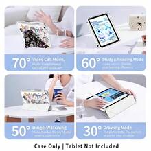 1pc Tablet Protective Case With Stand, Moon, Star, Cloud Pattern, Suitable For Honor 8/9/10/X8/X8A/X9/X8Pro/X9Pro/ MatePad Se 11 Inch/MatePad 11 Inch/11.5 Inch/MatePad Pro/Apple 10th/11th Gen 2025 (A16) - Style 53 - View 9