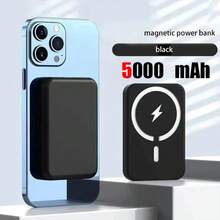 GAWFOLK 粉色 10000mAh 磁吸式无线充电宝，内置 3 根快充线及 LCD 显示屏 | 22.5W 便携式充电器，适用于 16/15/14/13 及安卓手机 | 时尚粉色，配有挂绳，是情人节礼物、旅行、徒步及日常通勤的完美之选 | 可靠的应急备用电源及便携式充电器（粉色充电宝），旅行必备好礼 - 彩色 - 查看 15