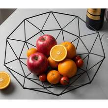 Heavy Duty Metal Fruit Basket Storage Rack, Space-Saving, Suitable For Kitchen, Refrigerator, Pantry, Dining Table Countertop Storage - Sturdy Rectangular Design, Modern Kitchen Supplies | Durable Structure, Fruit Bowl - Black - View 3