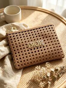 Dior Women's Makeup Bag Handbag Holiday Gift Gold Christmas Makeup Bag High Quality Portable With Handle Makeup Bag Gift - Gold - View 2