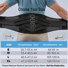 1 Waist Support Belt, Unisex, Breathable Back Support, With A Triangular Waist Pad For Both Men And Women - XXL - View 6