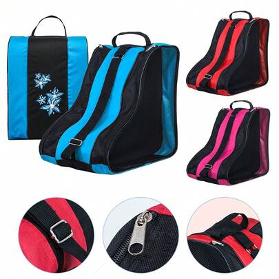 Ice Skate Carry Bag Adjustable Shoulder Strap For Adults