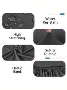 1PC, Household Items, Super Soft Milk Silk Office Chair Cover, Computer Chair Cover, Wear-Resistant And Stain-Proof, Anti-Cat Paw, Comfortable And Soft, Integrated Type, Office Chair Set, Chair Cover - Dark Grey - View 5